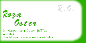 roza oster business card